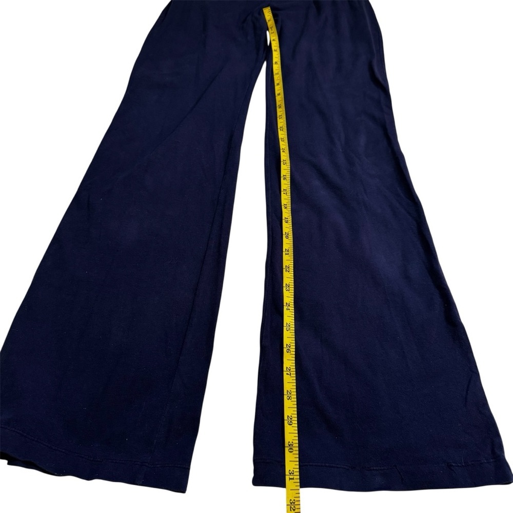 Pink Lotus Navy Blue Tie Dye Yoga Pants Size Small Fold-over Waistband NWOT - Picture 10 of 11